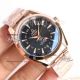Swiss Replica Omega Seamaster 150m Aqua Terra GMT Rose Gold Black Dial 8605 Movement Watch (9)_th.jpg